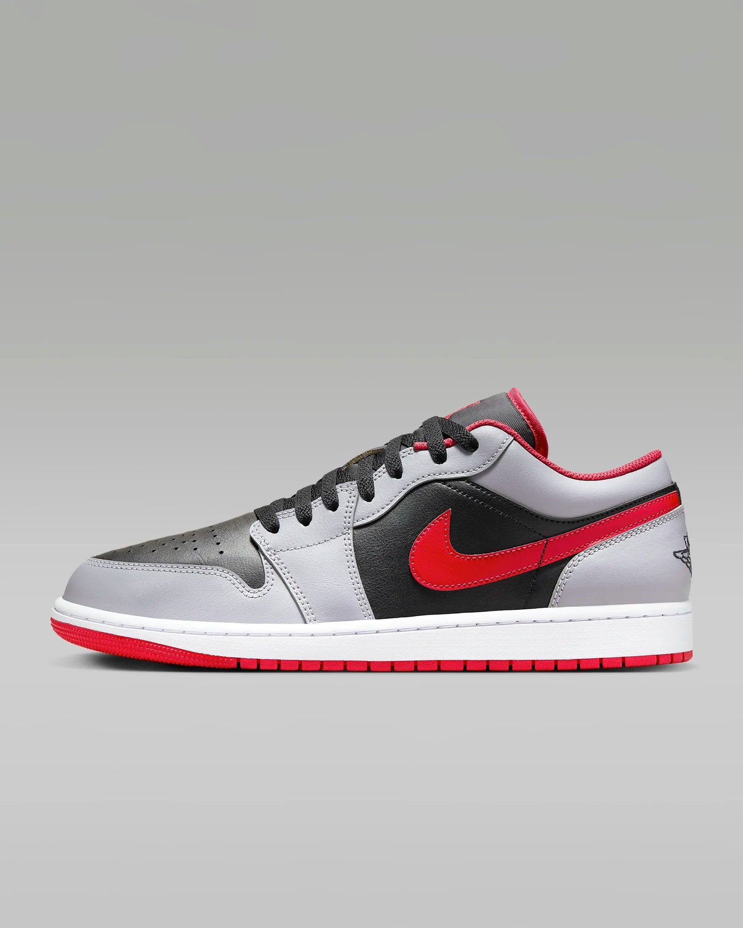 Black Cement Grey Fire Red Air Jordan 1 Low