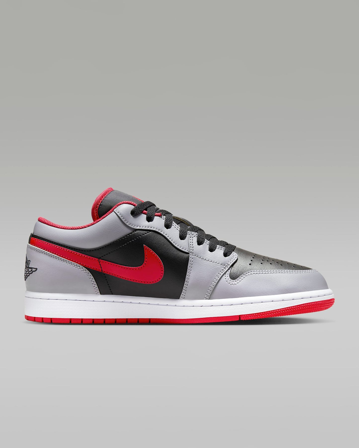 Black Cement Grey Fire Red Air Jordan 1 Low