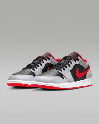 Black Cement Grey Fire Red Air Jordan 1 Low