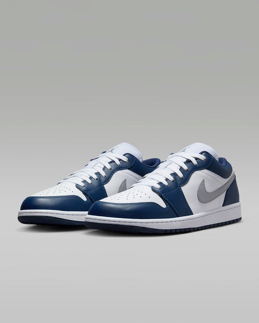 Wolf Grey Midnight Navy Nike Air Jordan 1 Low Shoes