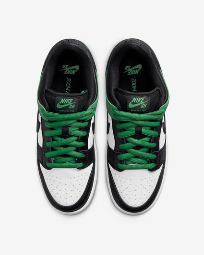 Black White And Classic Green Nike SB Dunk Low Pro