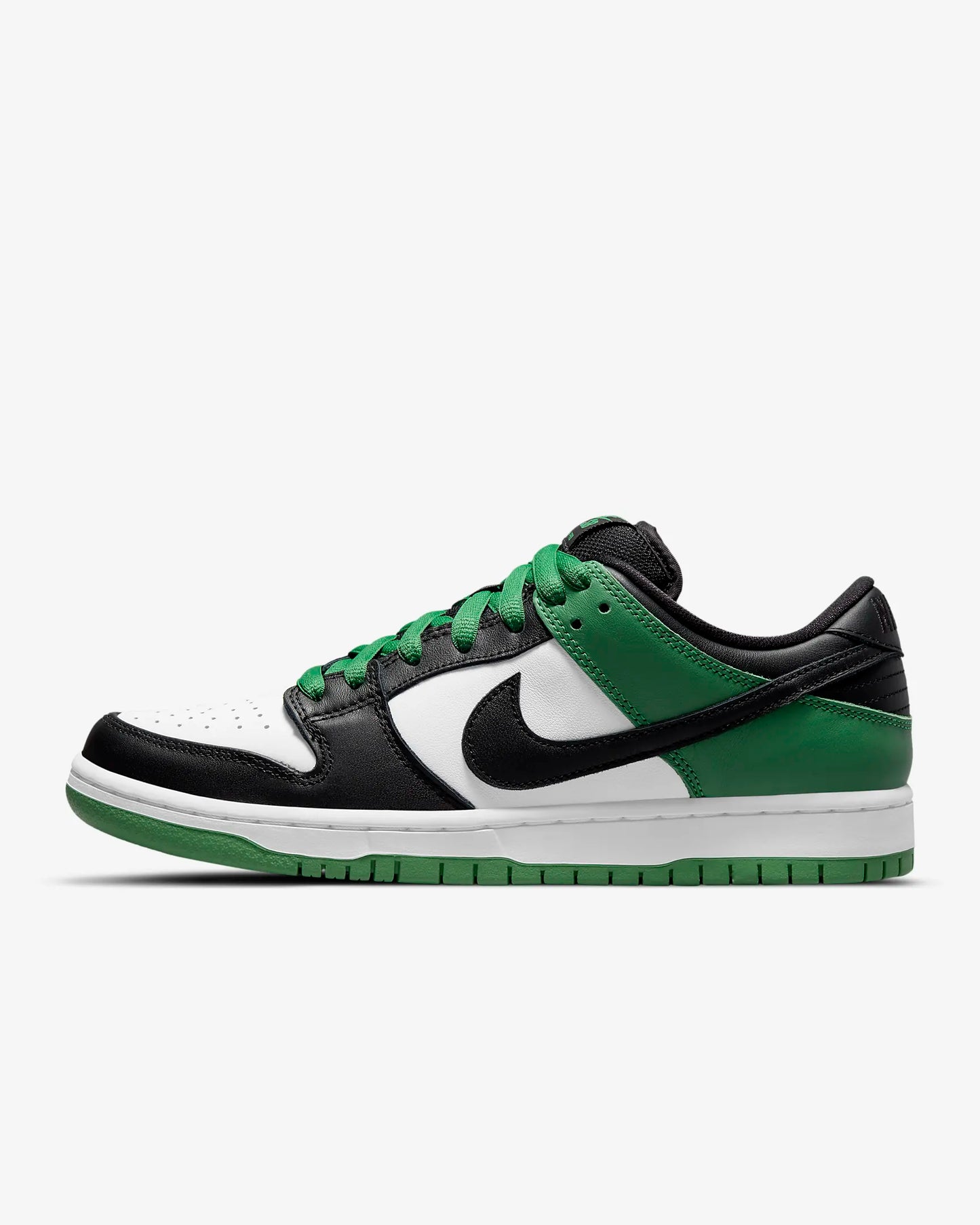 Black White And Classic Green Nike SB Dunk Low Pro