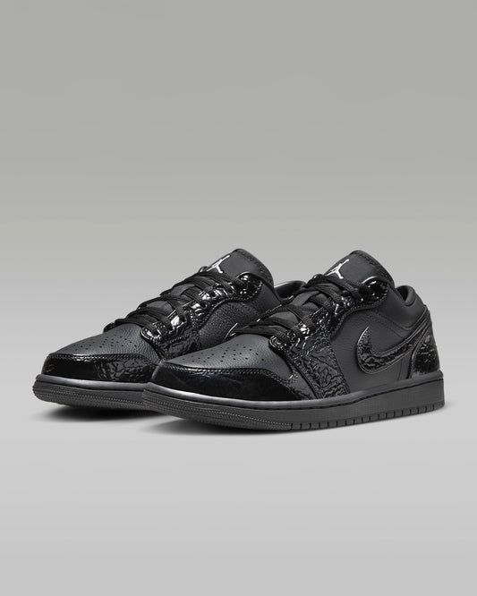 Black And White Metallic Air Jordan 1 Low SE